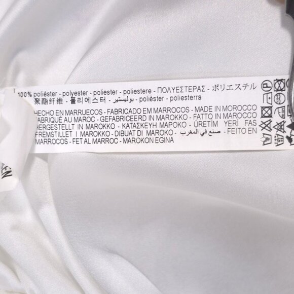 ZARA Women's Dress LARGE Multicolor Chain Strap Satin White Midi Maxi 7756/362 - Picture 12 of 12